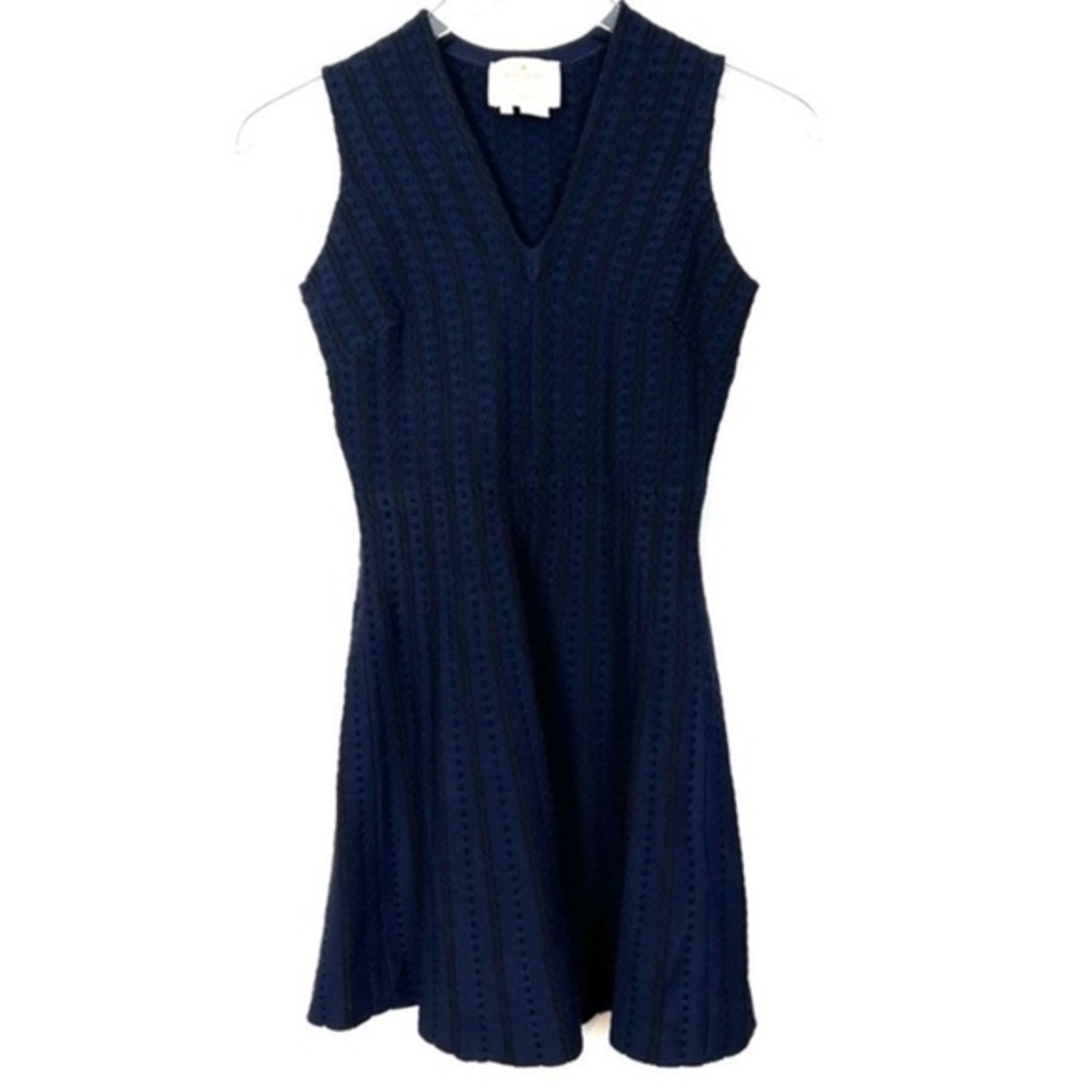 Kate Spade Navy Blue Women’s Sleeveless V-Neck Sweater Dress Size XXS - Picture 3 of 12